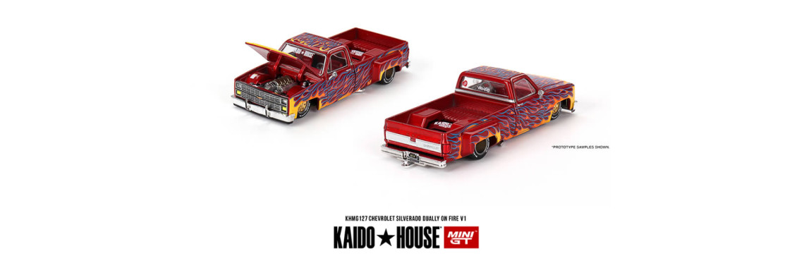 Chevrolet Silverado Dually on Fire V1 – Red with Flames #127