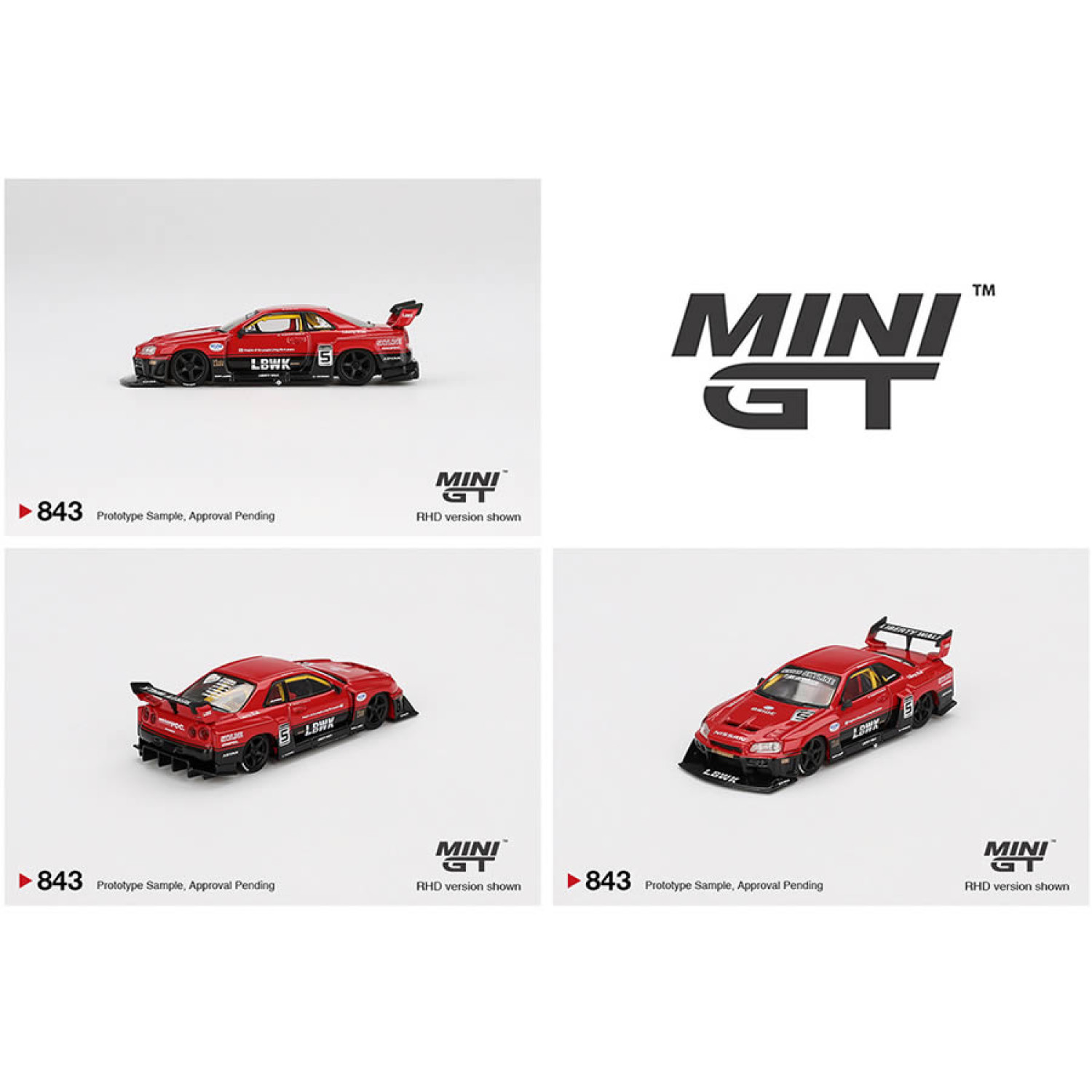 (Preorder) Nissan LB-ER34 Super Silhouette SKYLINE #843 Red/Black