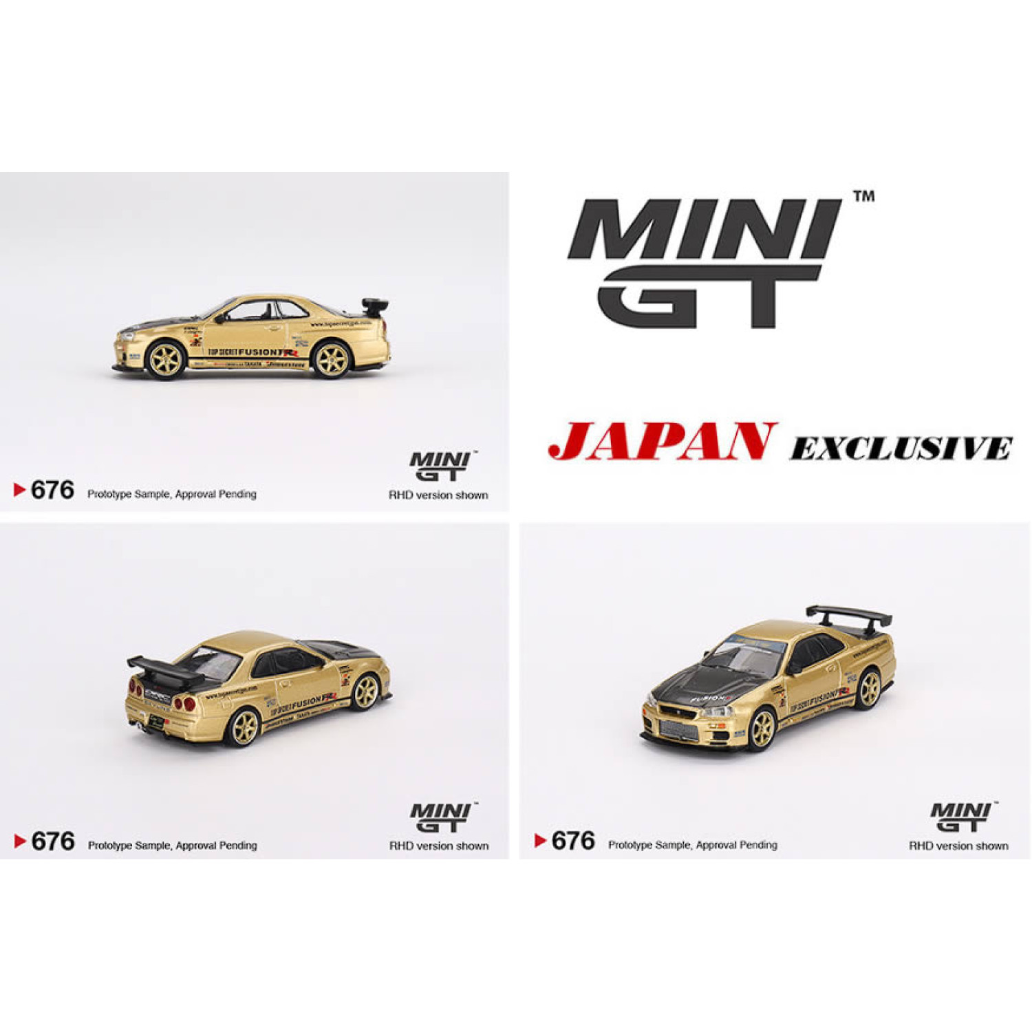 Nissan Skyline GT-R (R34) Top Secret #676 – Gold – Japan Exclusive